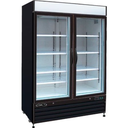 MVP GROUP CORPORATION Kool-It KGF-48 - Freezer Merchandiser, 48 Cu. Ft., 2 Glass Doors, Black, 79-1/2"H x 54"W KGF-48